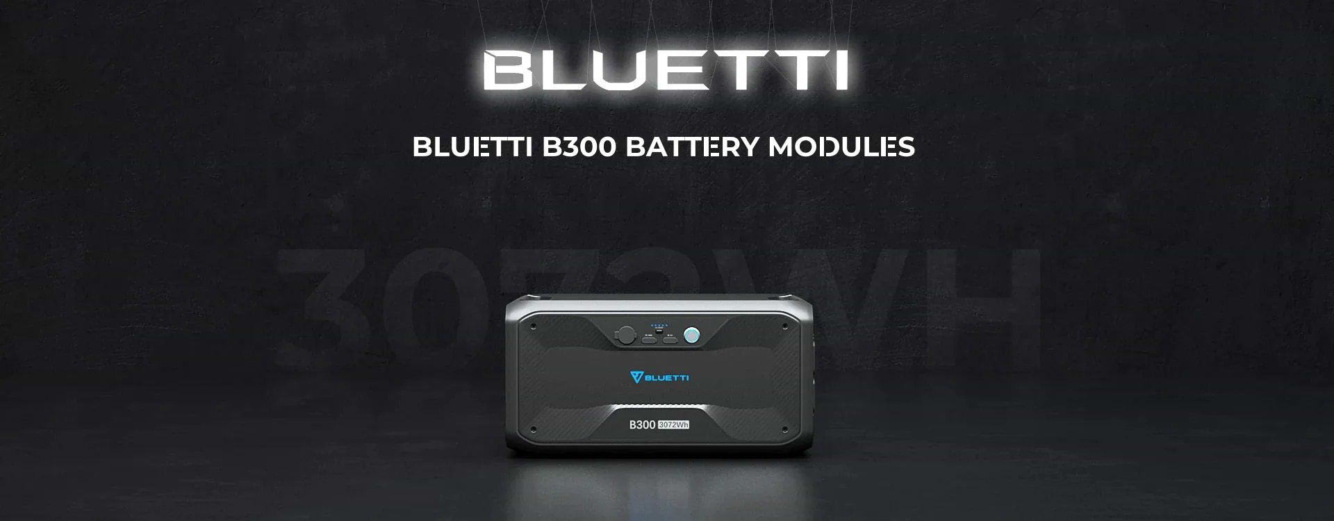 סוללת הרחבה Bluetti B300 לתחנת כח דגם AC300 - צבע שחור אחריות ע"י  יבואן רשמי