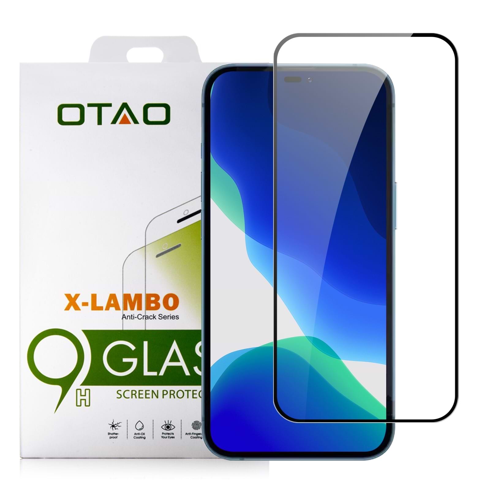 מגן זכוכית OTAO_ iPhone 14 Pro  דגם 2.5D שחור