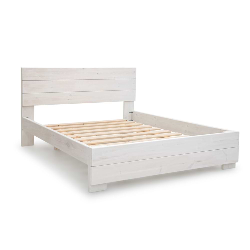 מיטה مصممة מخشب متين موديل 5003 + מזרן קפיצים מתנה  אולימפיה טבעי