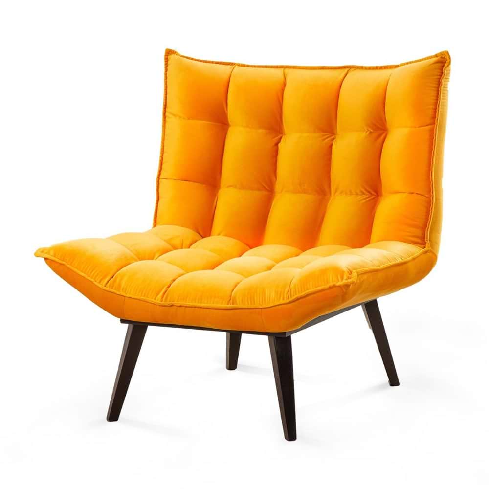 كرسي והדום מבד לילי برتقالي LEONARDO ليوناردو