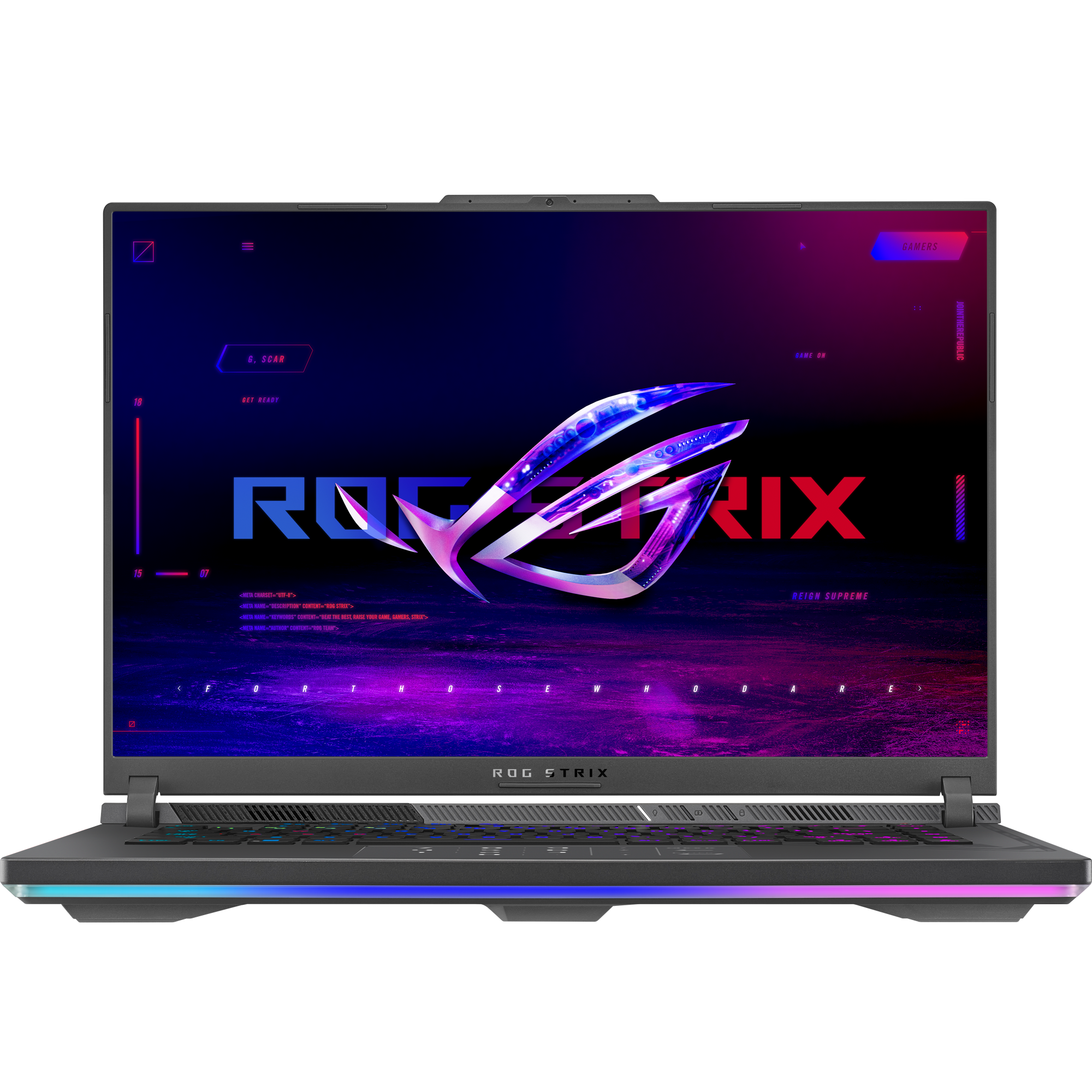 מחשב נייד גיימינג Asus ROG Strix G16 G614JVR-N4065W - Core-i9-14900HX RTX 4060 1TB SSD 32GB RAM Windows 11 - צבע אפור שלוש שנות אחריות ע