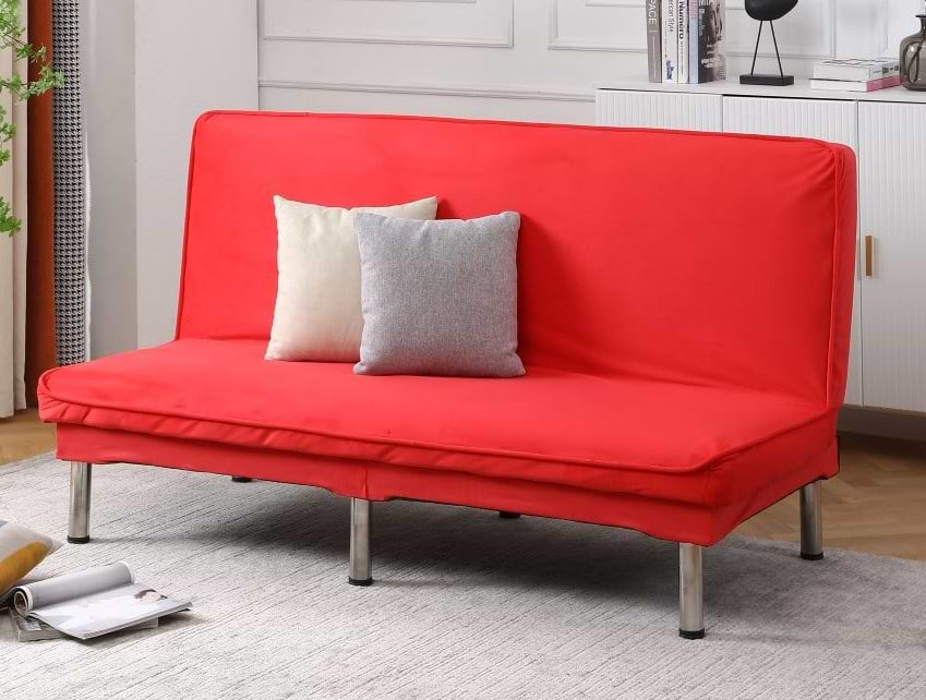 ספה תלת מושבית נפתחת למיטה זוגית מידה 1.2X1.8 מטר דגם MSH-6-10 מבית ROSSO ITALY אדום