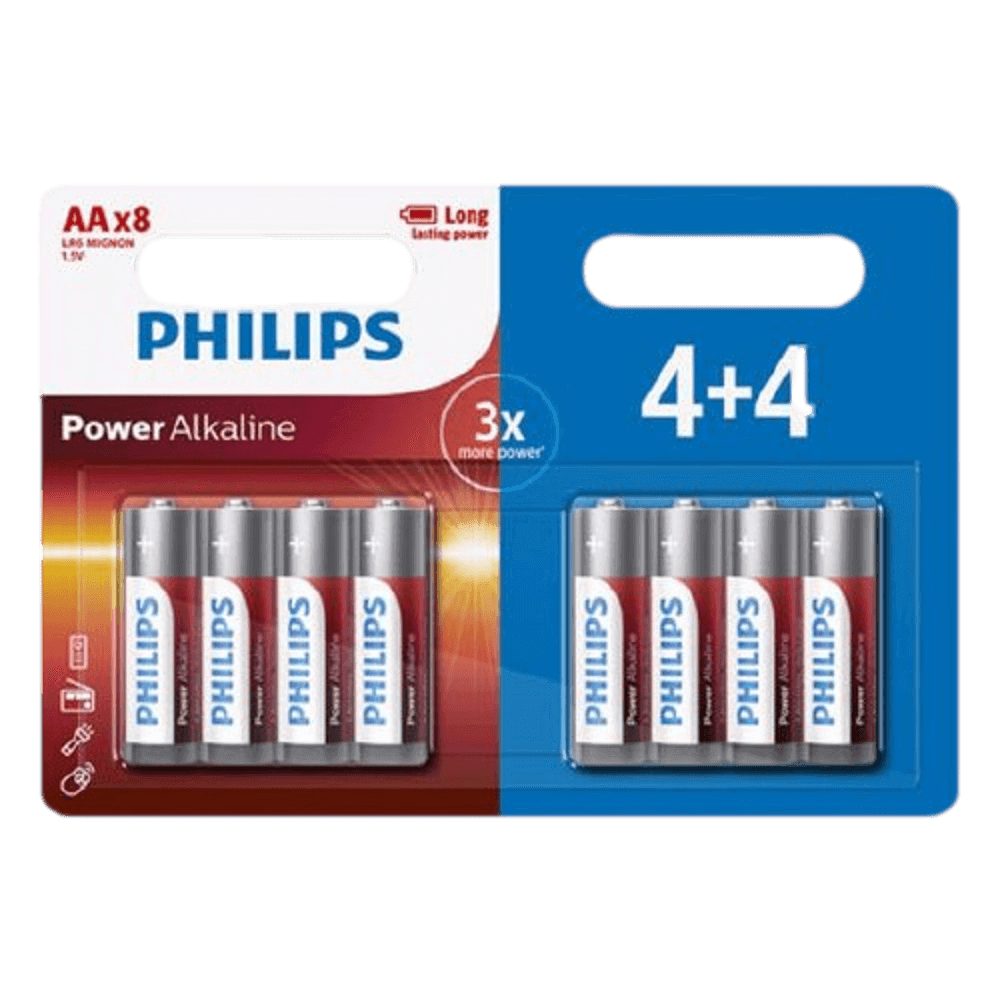 طقم 4+4 סוללות Philips AA