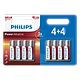 طقم 4+4 סוללות Philips AA