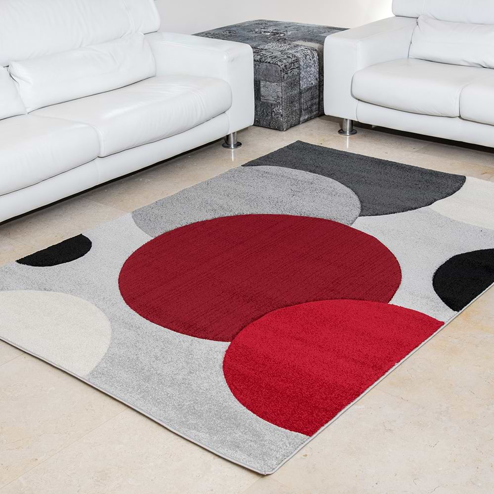 שטיח פיקסו דה וינצי 4054/67 עיגולים احمر 133/190 سم BuyCarpet