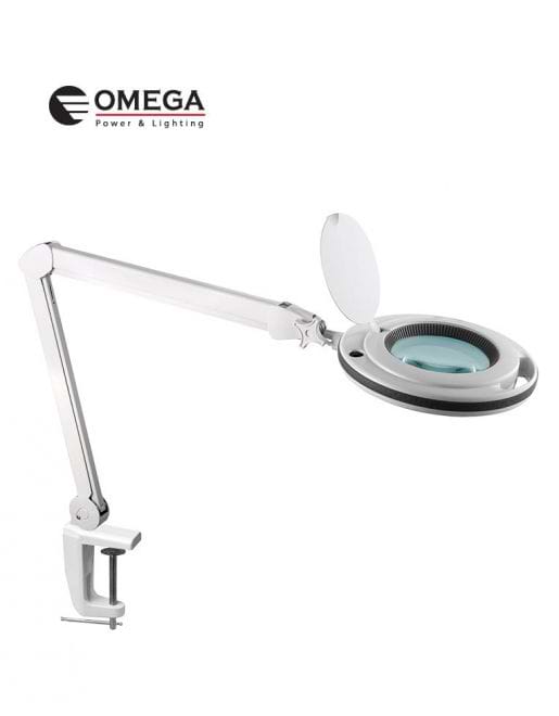 מנורת שולחן זכוכית מגדלת OMEGA magnus 3D - אחריות ע
