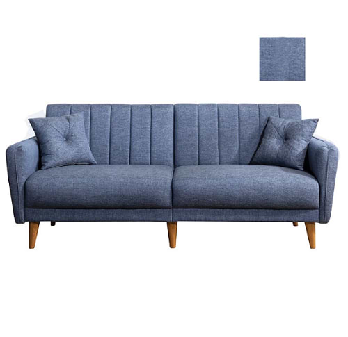 ספה תלת מושבית נפתחת Aqua בצבע כחול כהה HOMAX
