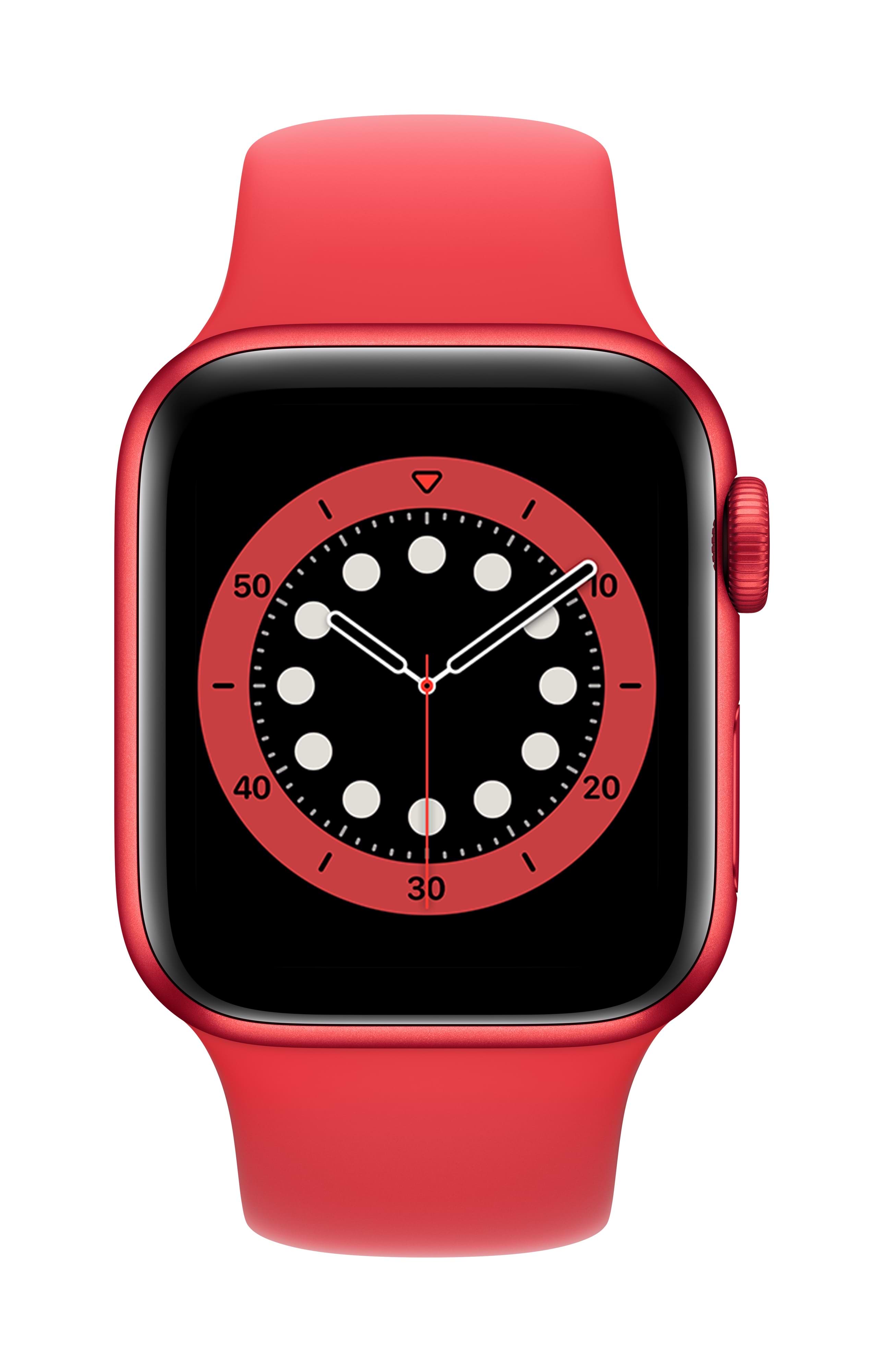 'Apple Watch Series 6 GPS 44mm PRODUCT(RED) Aluminium Case with PRODUCT(RED) Sport Band - Regular  אייקון גרופ '