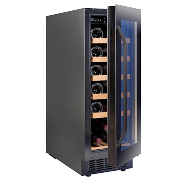 מקרר יין Vinopo מדפי עץ דלת זכוכית מסגרת שחורה ל 34 בקבוקיםNS-36B