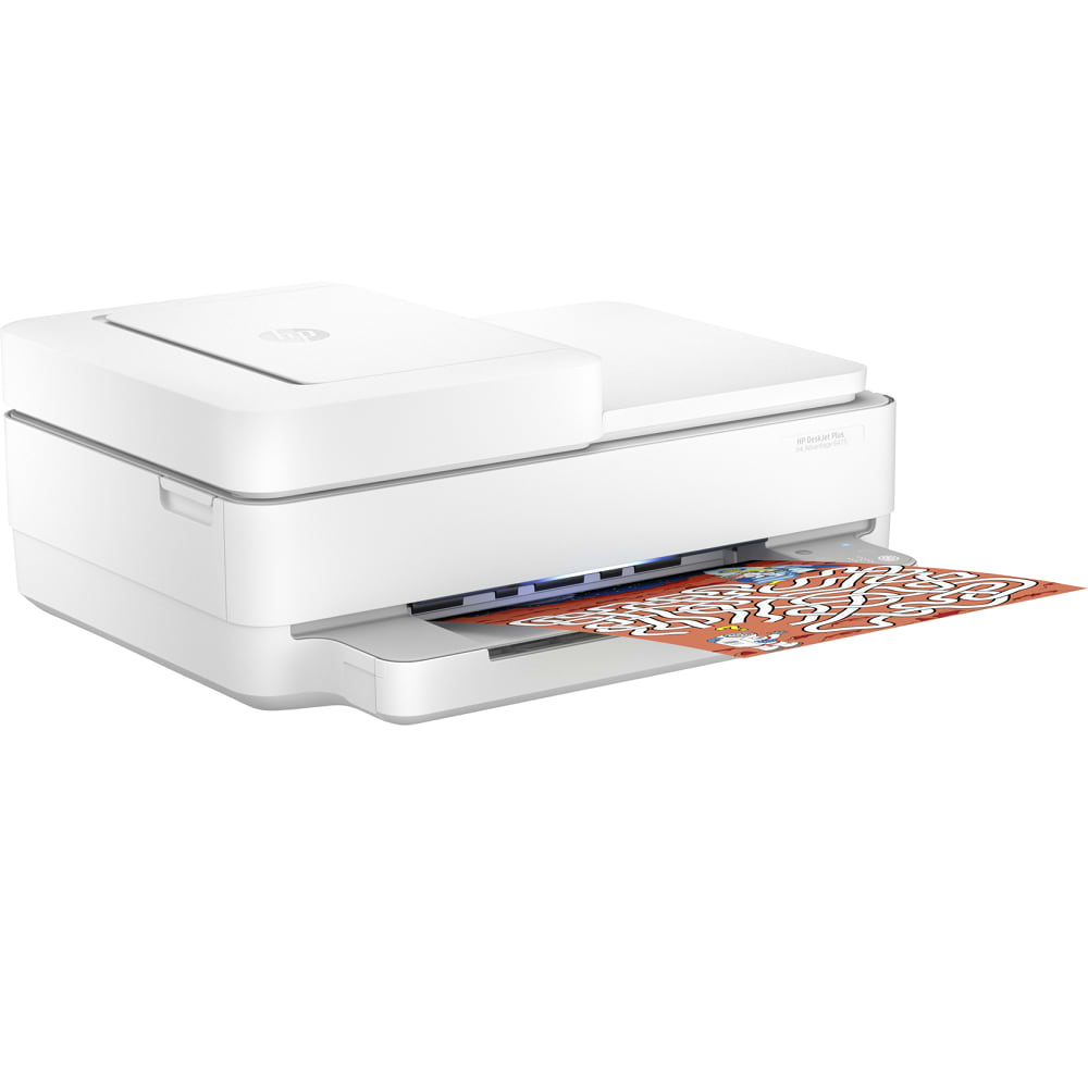 طابعة مدمجة موديل HP DeskJet Plus Ink Advantage 6475 AIO - لون أبيض ضمان لمدة عام من قبل المستورد الرسمي