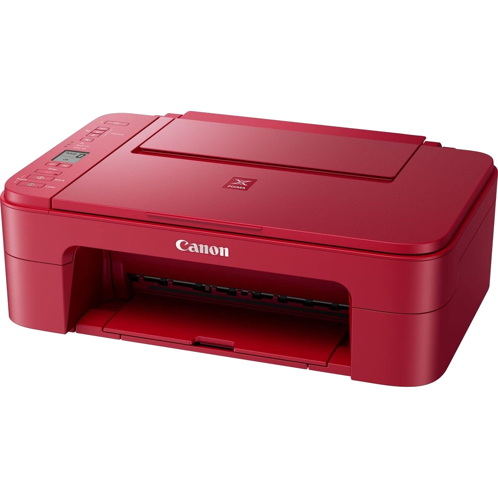 מדפסת אלחוטית ביתית הזרקת דיו 3 ב-1 Canon ts3352re - צבע אדום שנתיים אחריות ע