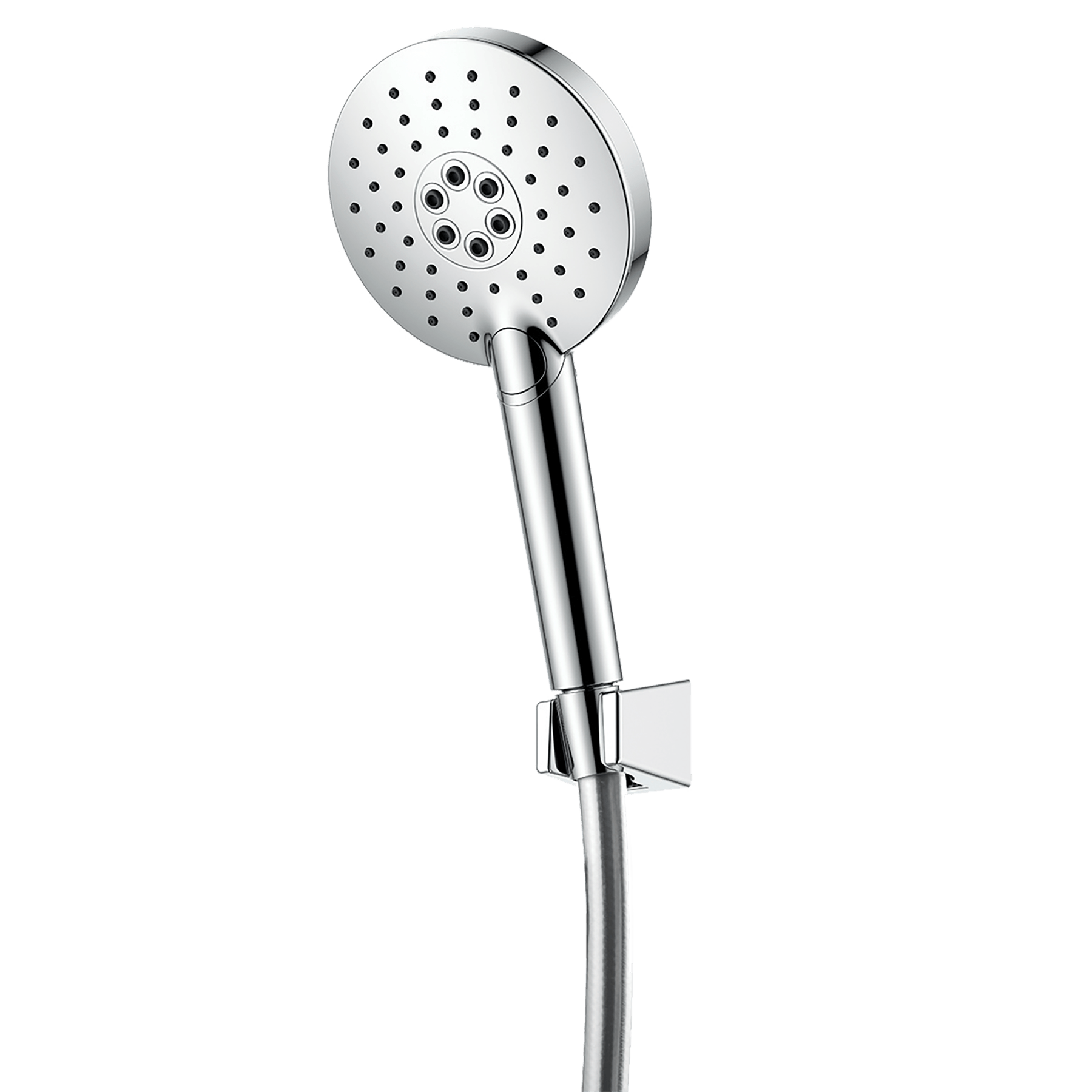 סט מקלחת אקוכרום מזלף 3 מצבים תפס תליה גמיש 1.5 מ× PVC צינור אמבטיה MATINA