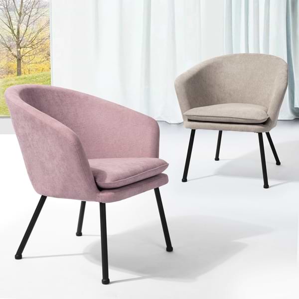 כורסא מעוצבת דגם DIXIER צבע ורוד HOMAX