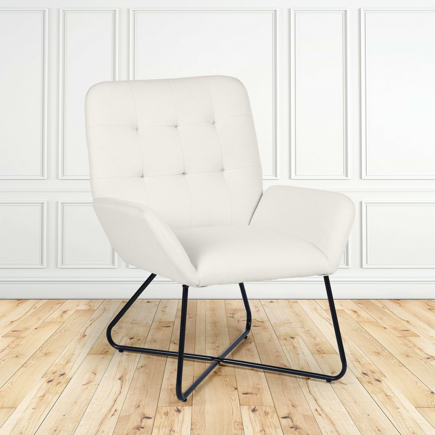 כורסא מעוצבת דגם NICOLAS צבע קרם HOMAX