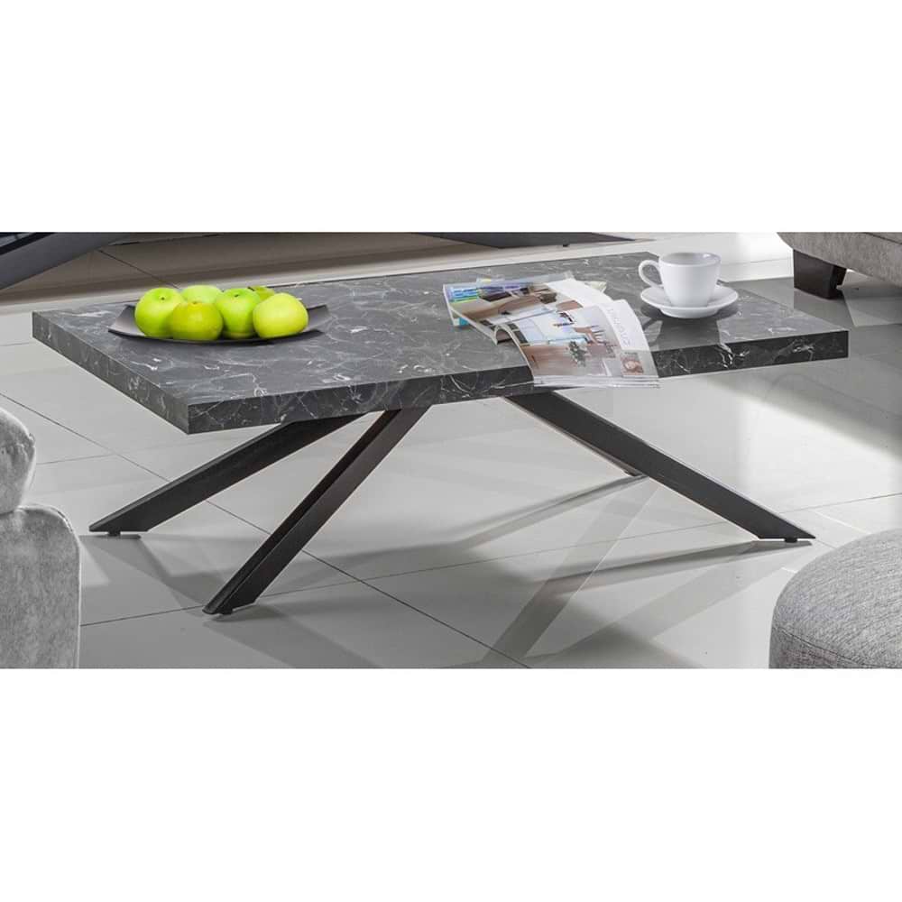 طقم طاولات تلفزيون וطاولة לصالون ثلاثية أسود LEONARDO ليوناردو