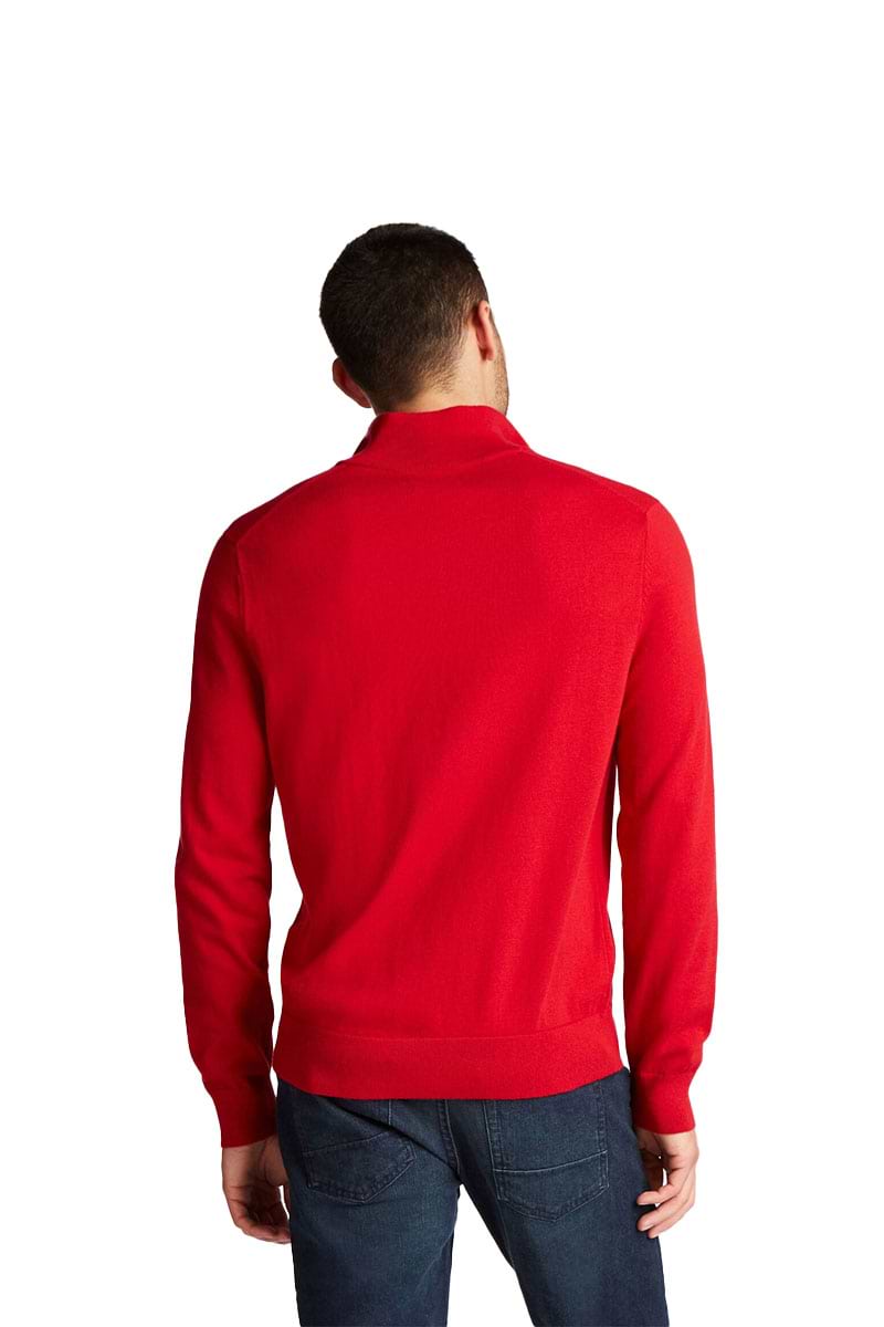 סוודר צווארון לגבר מידה M צבע אדום Nautica  - יבואן מקביל