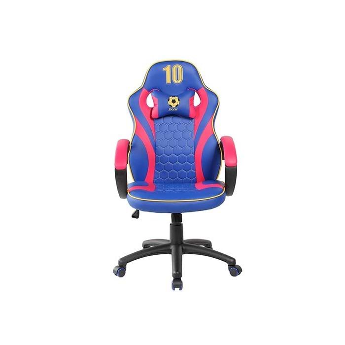 כיסא גיימינג ארגונומי ובטיחותי עם כרית כחול/אדום דגם SPIDER GOAL