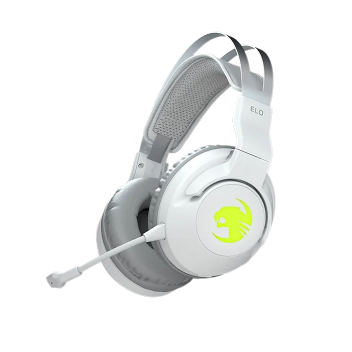 אוזניות גיימינג אלחוטיות Roccat Elo Air 7.1 - צבע לבן שנה אחריות עי היבואן הרשמי