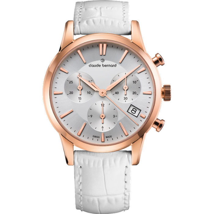 שעון יד לאישה Claude Bernard 10231 37R AIR 35mm צבע לבן/ספיר קריסטל - אחריות לשנה עי היבואן