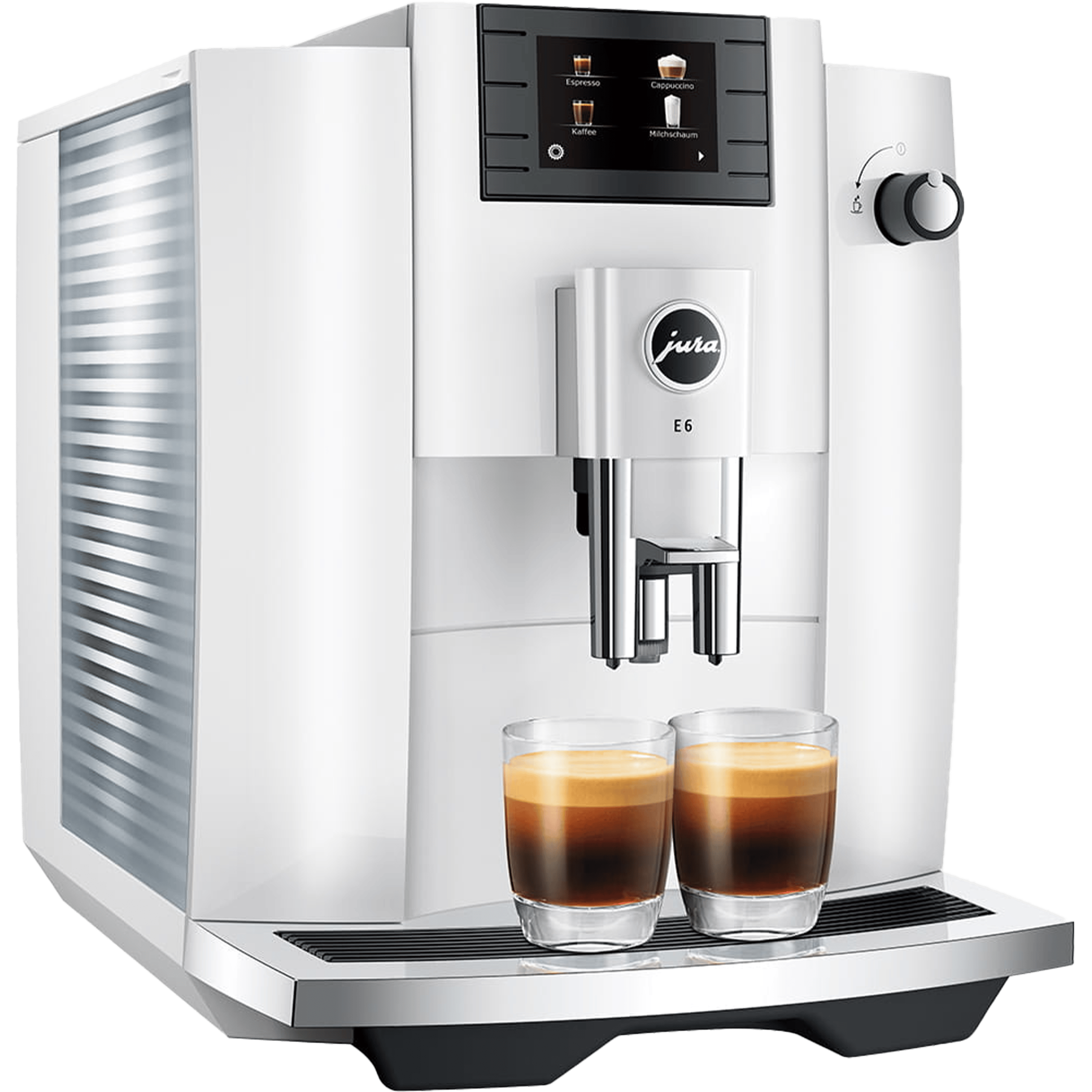 מכונת פולי קפה מדגם Jura E6 - צבע לבן אחריות לשנתיים ע