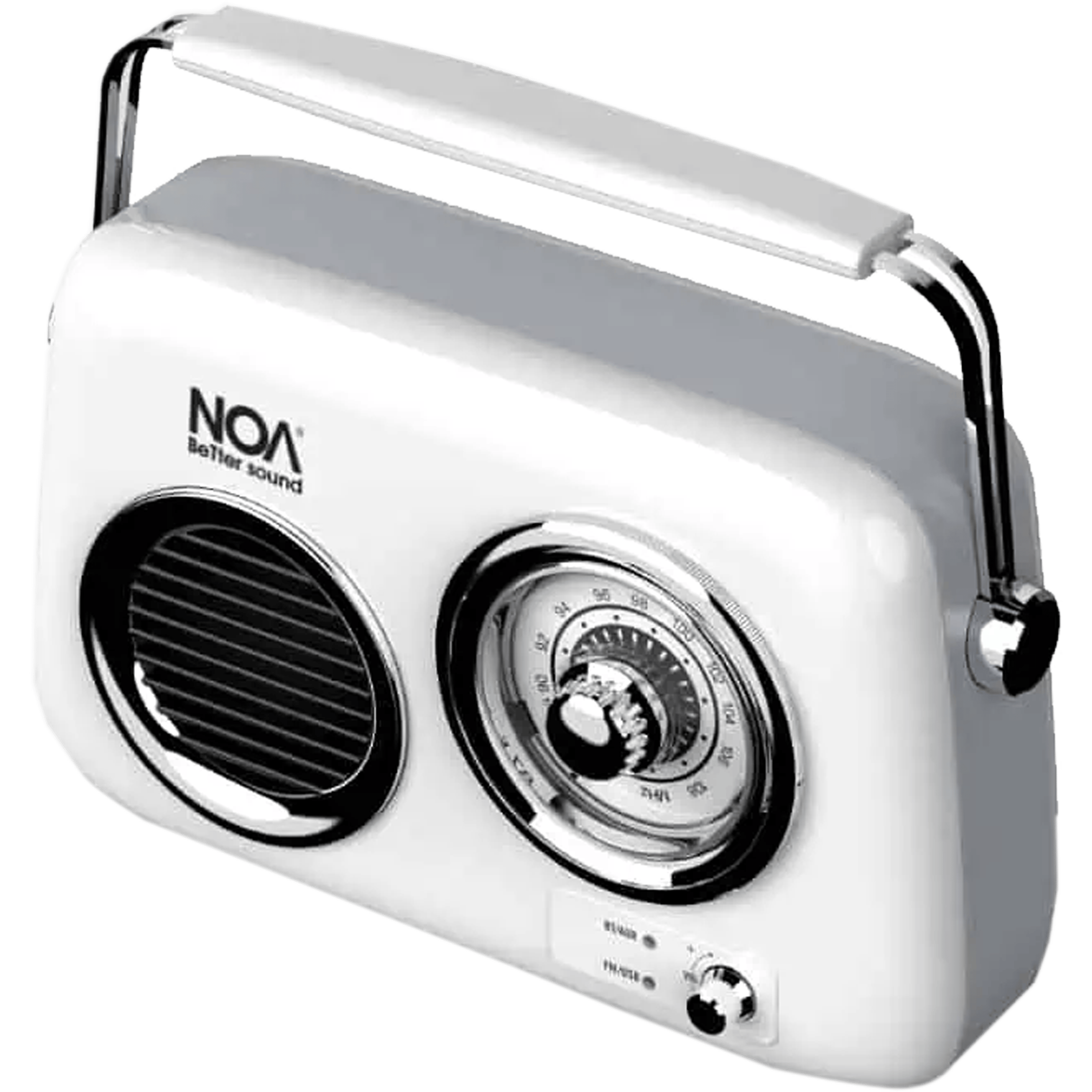 רדיו FM רטרו מעוצב + NOA Retro White Bluetooth - צבע לבן