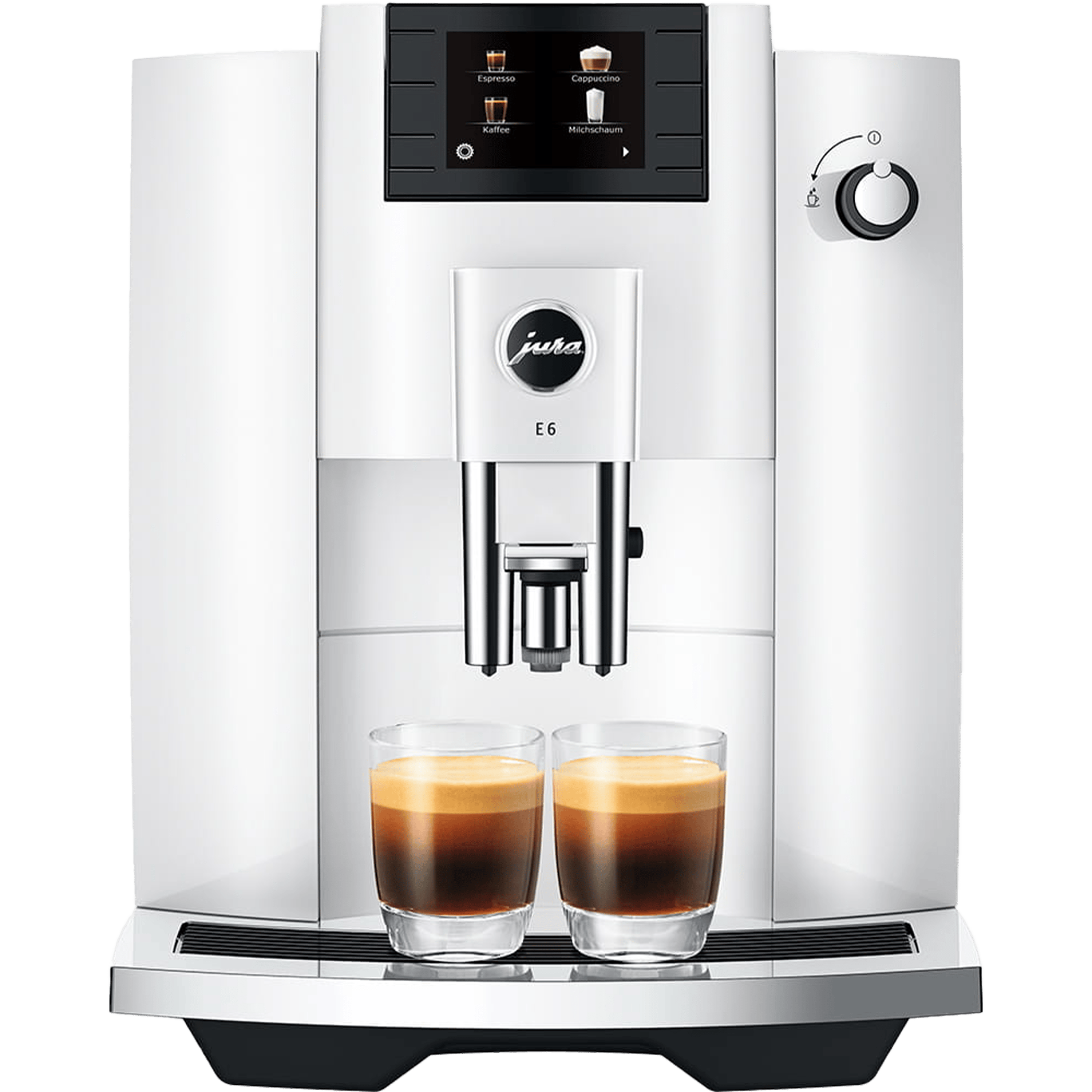 מכונת פולי קפה מדגם Jura E6 - צבע לבן אחריות לשנתיים ע