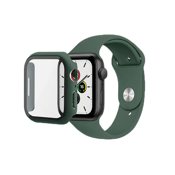 רצועות שעון ומגן מסך Skech ל Apple Watch 7 44mm - צבע ירוק שנה אחריות עי היבואן הרשמי