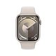 שעון חכם - Apple Watch Series 9 GPS 45mm Starlight Aluminium Case with Starlight Sport Band M/L - צבע אור כוכבים שנה אחריות ע"י היבואן הרשמי
