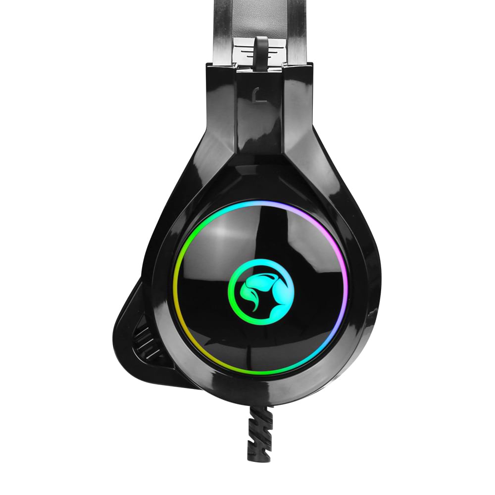 אוזניית جيمنج מקצועיות Scorpion HG-8901 סאונד הקיפי בעל תאורת RGB - لون أسود ضمان لمدة عام من قبل المستورد الرسمي
