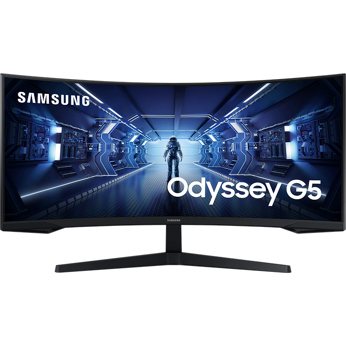 מסך מחשב גיימינג קעור 34'' Samsung Odyssey G5 C34G55TWWP UWQHD VA 165Hz FreeSync Premium 1ms - צבע שחור שלוש שנות אחריות עי היבואן הרשמי