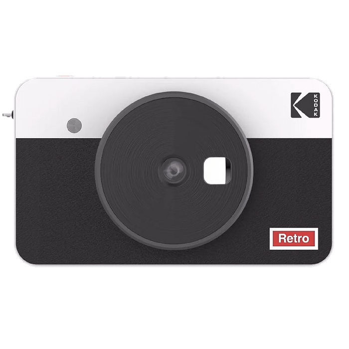 מצלמת פיתוח מיידי Kodak Mini Shot 2 Retro - צבע לבן שנה אחריות עי היבואן הרשמי
