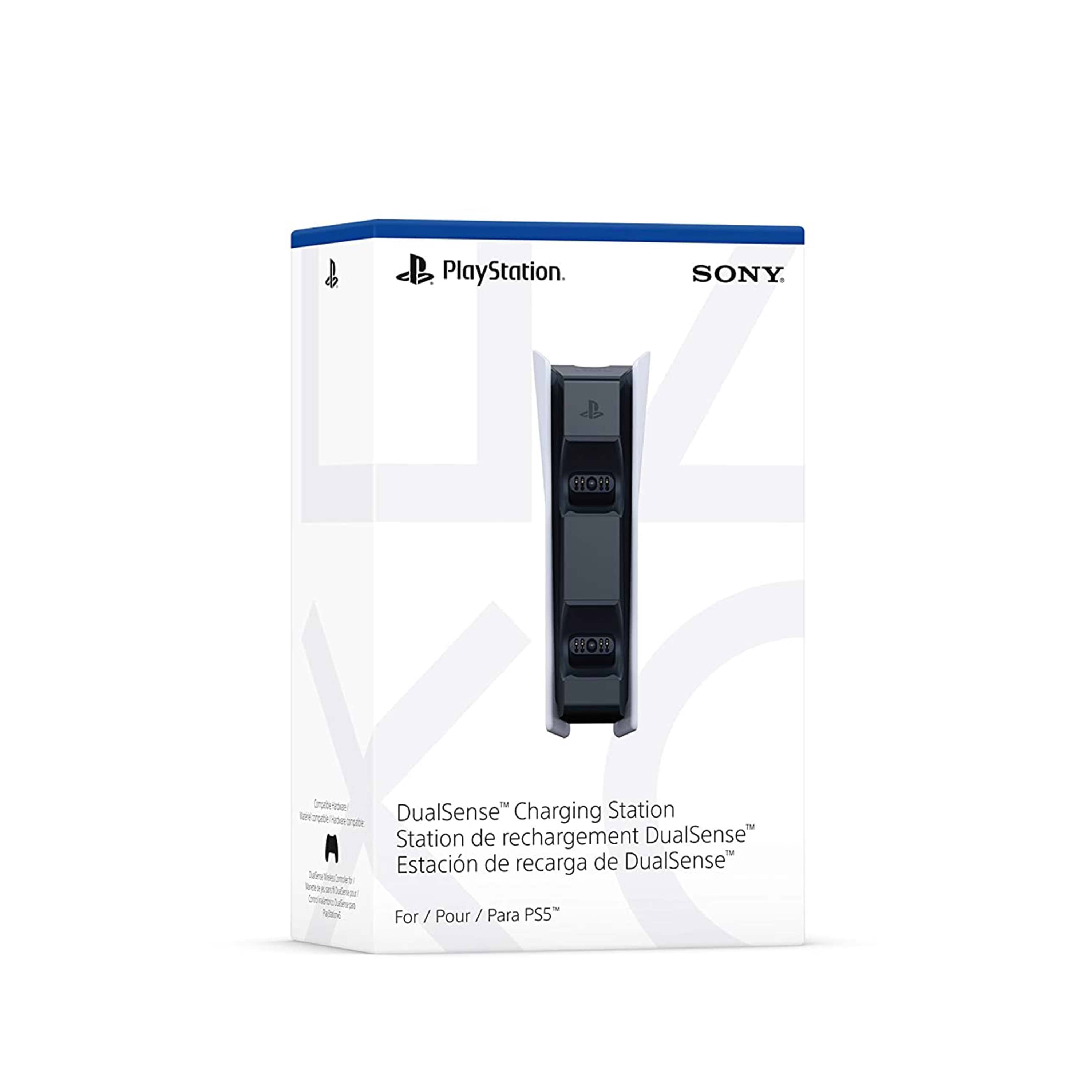 محطة شحن مزدوجة לבקרי Sony DualSense PS5 - لون أبيض ضمان لمدة عام من قبل المستورد الرسمي