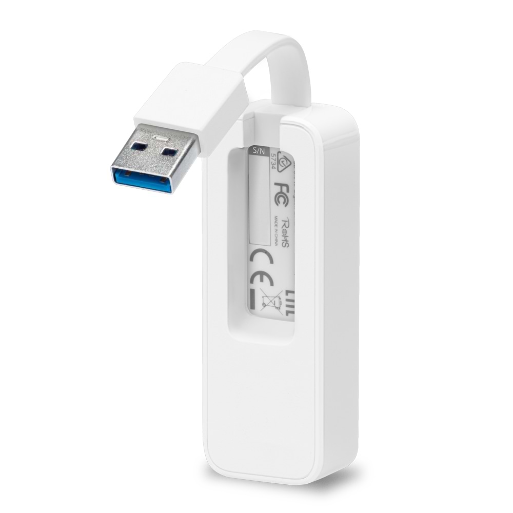 מתאם רשת TP-Link UE300 USB 3.0 - צבע לבן שנה אחריות ע