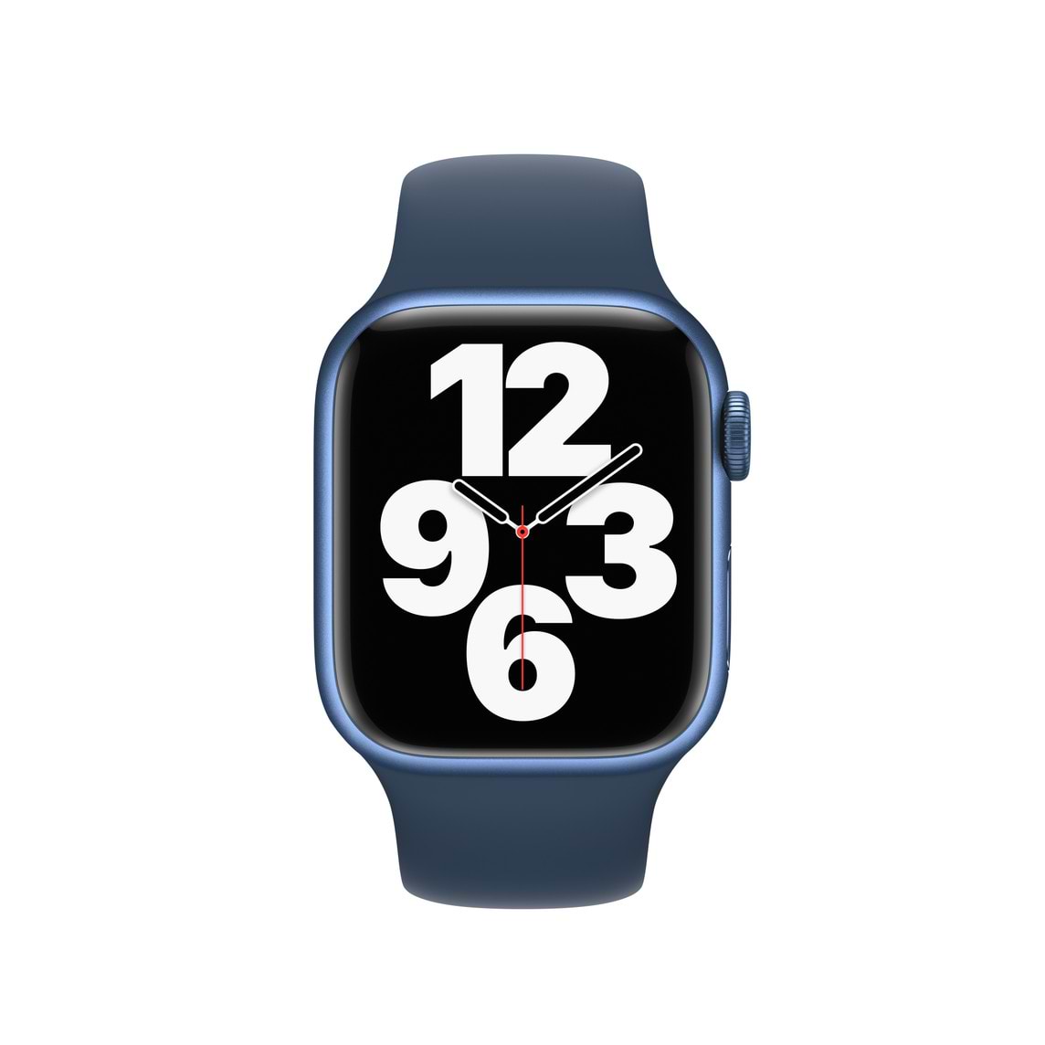 'Apple Watch Series 7 GPS 41mm Blue Aluminium Case with Abyss Blue Sport Band - Regular  אייקון '