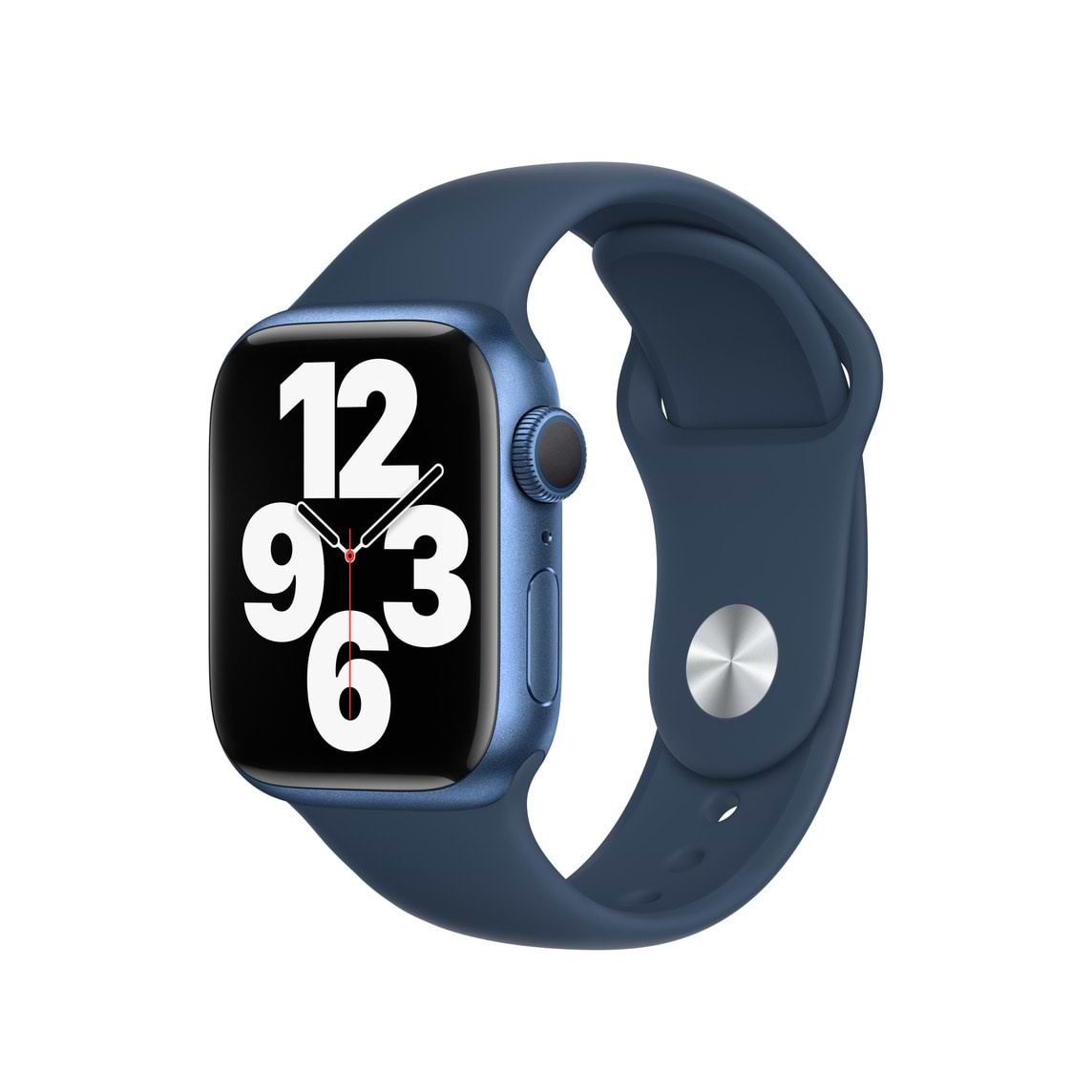 'Apple Watch Series 7 GPS 41mm Blue Aluminium Case with Abyss Blue Sport Band - Regular  אייקון '