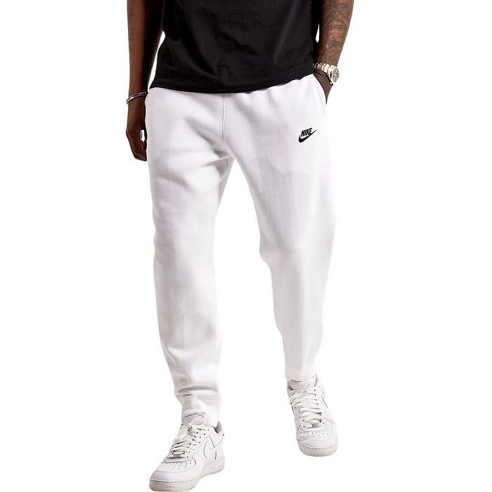 מכנסי טרנינג לגברים מידה L דגם Nike Fleece - צבע לבן