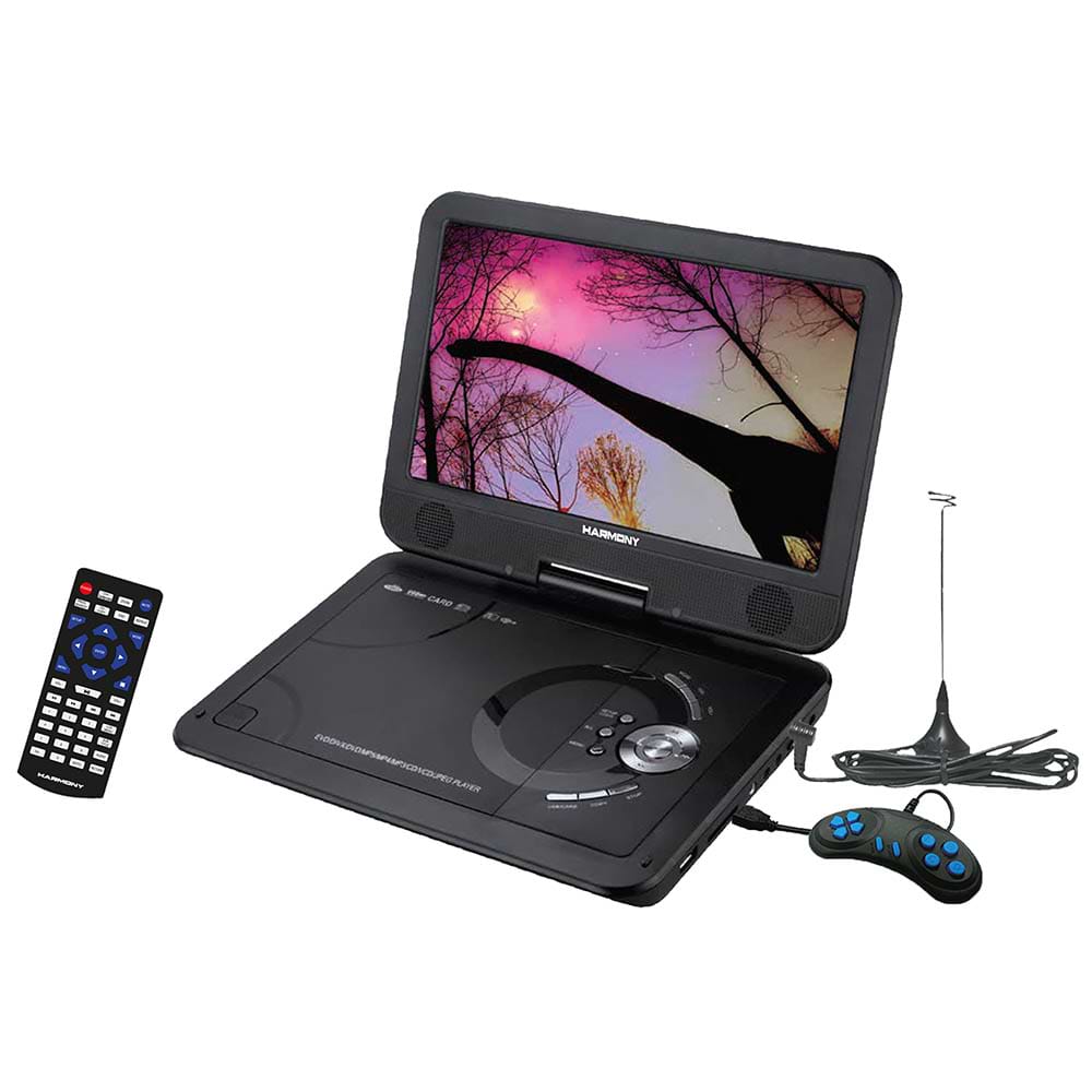 נגן DVD נייד Harmony HDV7-POR مع لعبةים بحجم 7.8 بوصة - لون أسود ضمان لمدة عام من قبل المستورد الرسمي