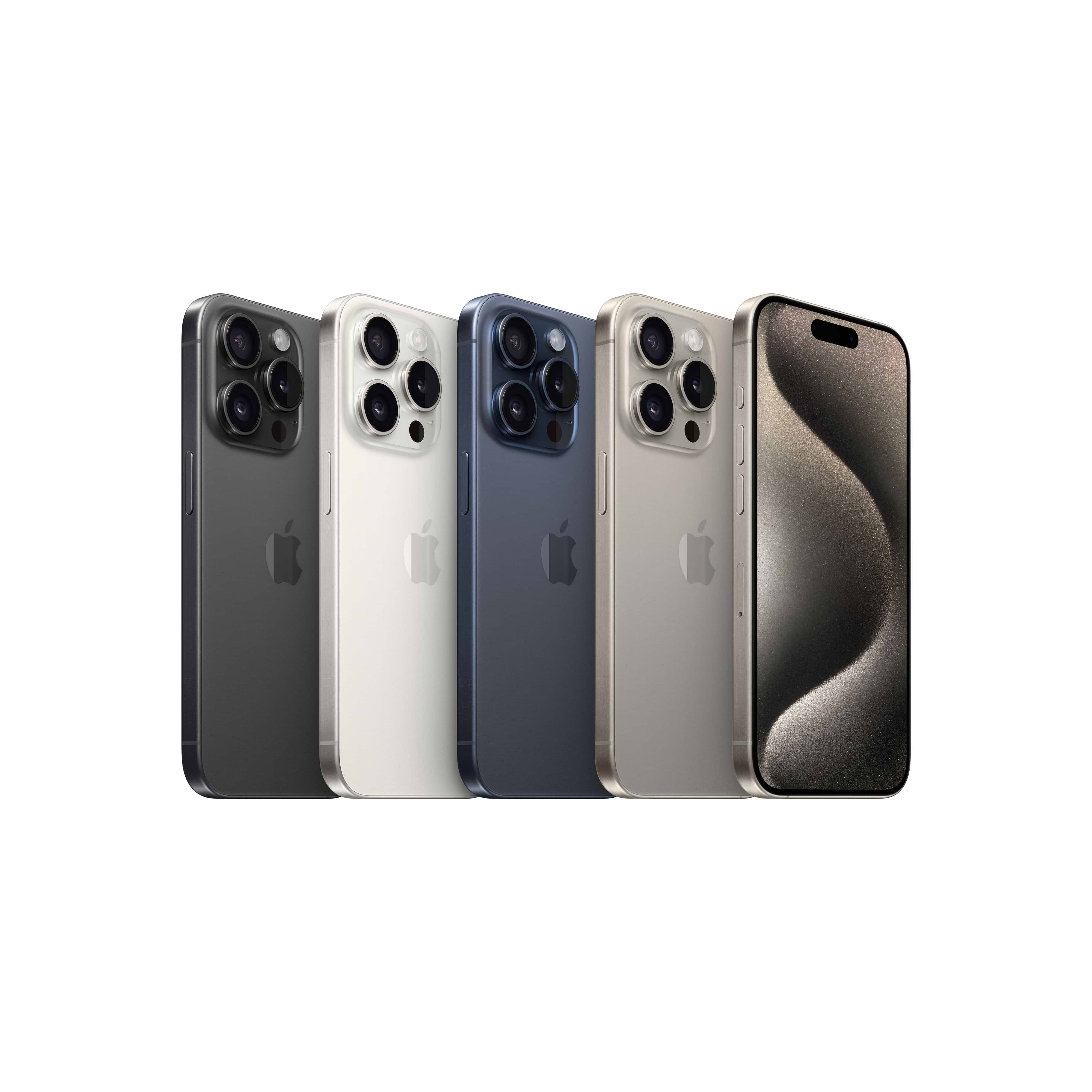 סמארטפון Apple iPhone 15 Pro 1TB - צבע טיטניום טבעי שנה אחריות ע״י היבואן הרשמי 