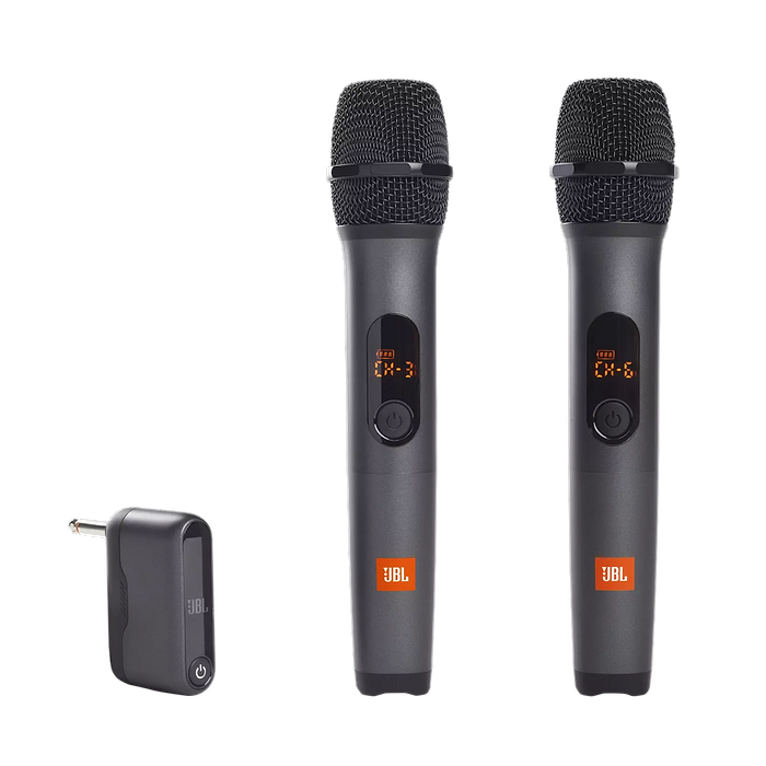סט מיקרופונים אלחוטיים JBL Microphone Set - צבע שחור שנה אחריות עי היבואן הרשמי
