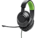 אוזניות גיימינג JBL Quantum 100x - צבע שחור ירוק שנה אחריות ע"י היבואן הרשמי