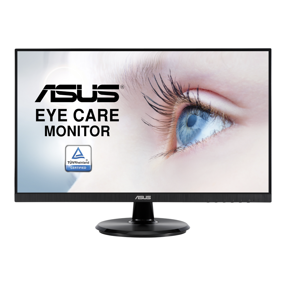 شاشة كمبيوتر 23.8'' Asus VA249DQ Frameless Eye Care IPS FHD 75Hz - لون أسود שלוש שנות אחריות ע