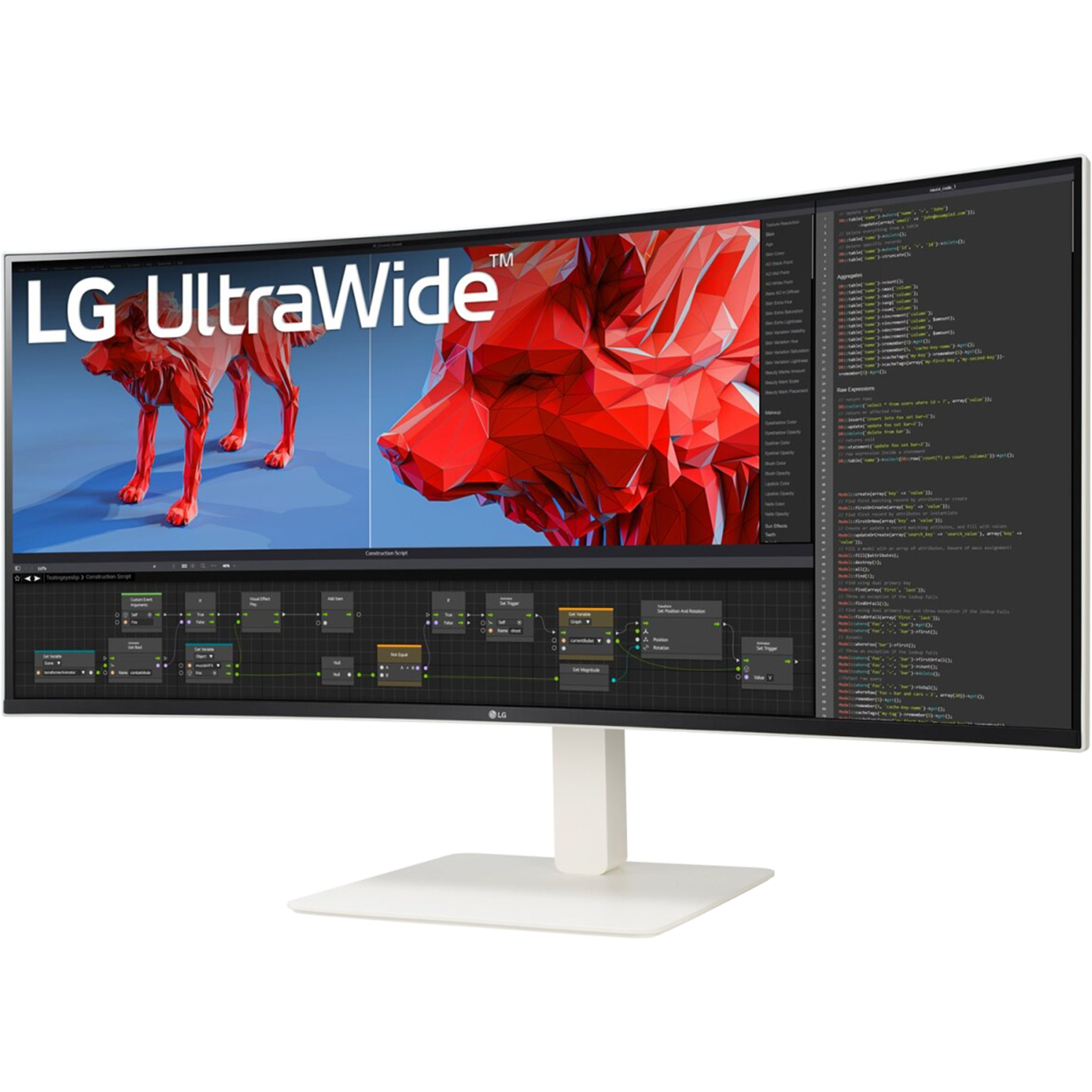 מסך מחשב קעור 37.5'' LG 38WR85QC-W G-Sync IPS WQHD+ HDR10 1ms 144Hz - צבע לבן שלוש שנות אחריות ע
