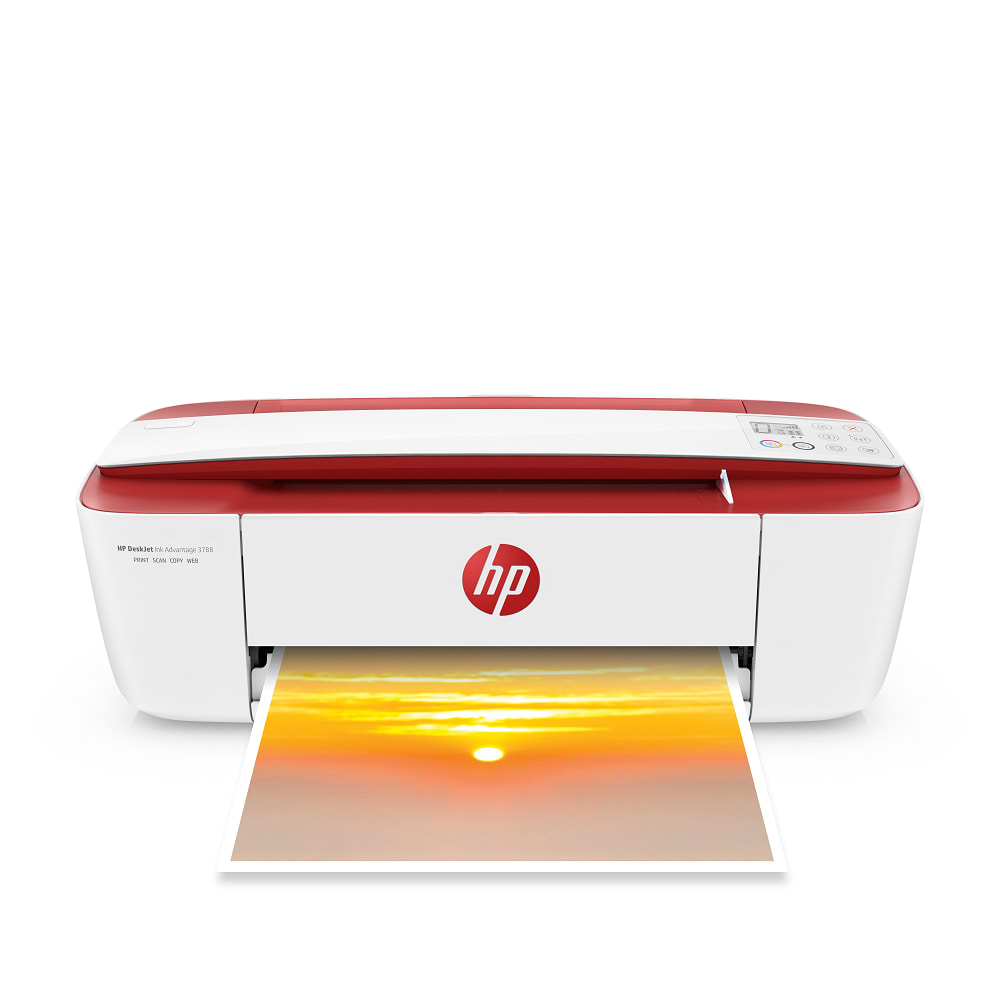 طابعة لاسلكي ة مندمجת HP DeskJet Ink Advantage 3788 AIO - لون أبيض וاحمر שנה אחריות ע