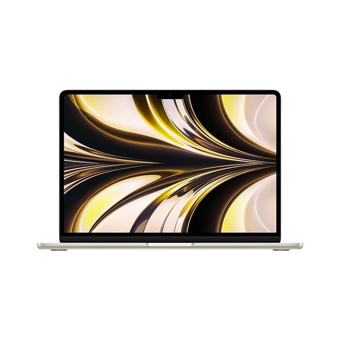 מחשב נייד Apple MacBook Air 13 / MLY23HB/A M2 Chip 8-Core CPU 10-Core GPU 512GB SSD 8GB Unified Memory - צבע אור כוכבים שנה אחריות עי היבואן הרשמי