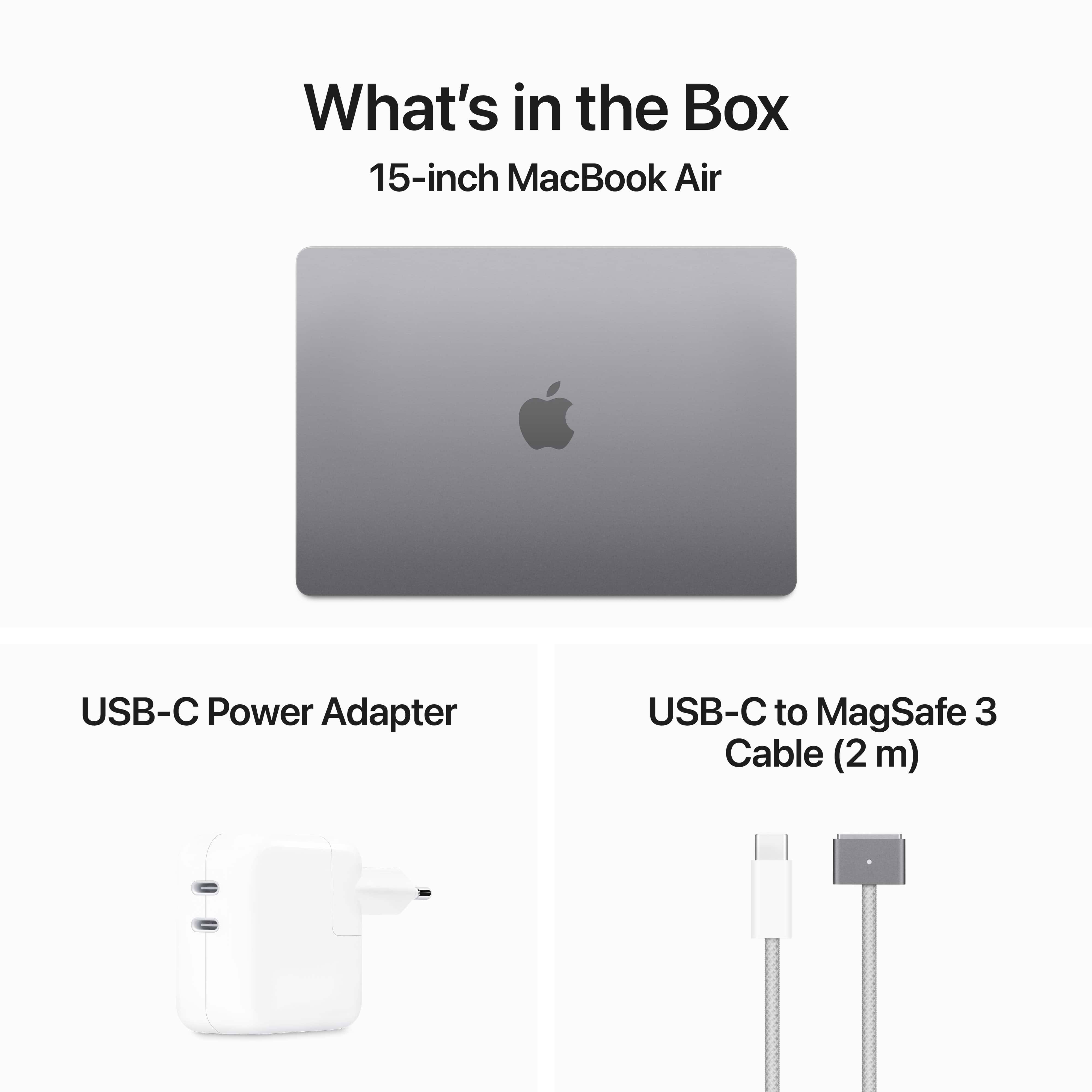 מחשב נייד Apple MacBook Air 15 - Z1BP-16-HB M3 Chip 8-Core CPU 10-Core GPU 256GB SSD 16GB Unified Memory - צבע אפור חלל שנה אחריות ע