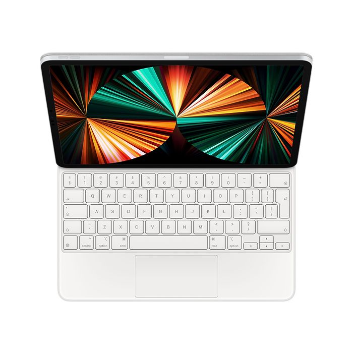 מקלדת Apple Magic Keyboard ל- Apple iPad Pro 12.9 Inch - צבע לבן שנה אחריות עי היבואן הרשמי