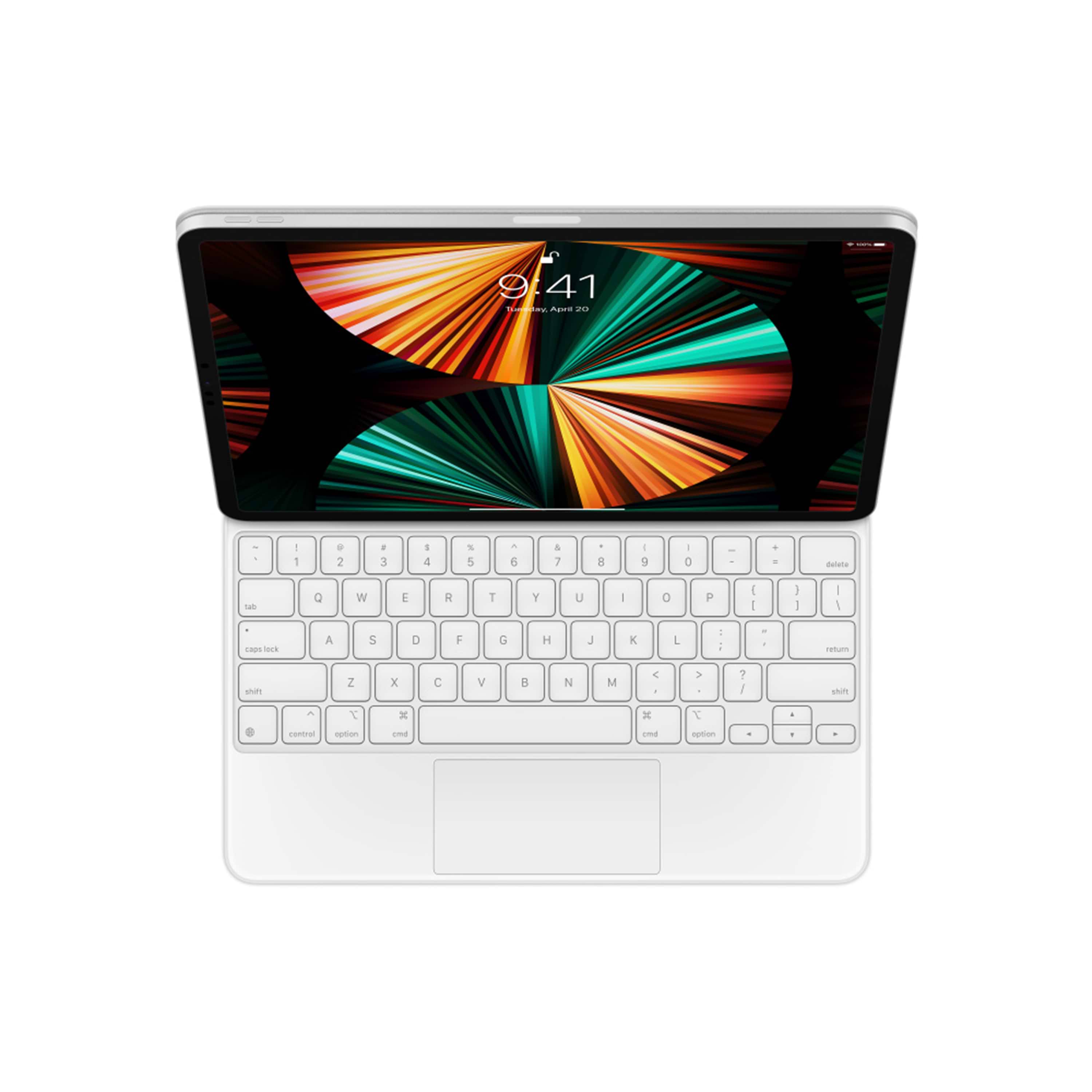 لوحة مفاتيح Apple Magic Keyboard ל- Apple iPad Pro 12.9 Inch - لون أبيض ضمان لمدة عام من قبل المستورد الرسمي