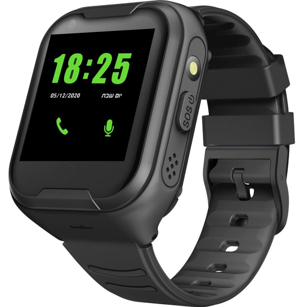 ساعة ذكية למבוגרים مع מודד نبض ולחץ דם Papawatch 4G - لون أسود ضمان لمدة عام من قبل المستورد الرسمي