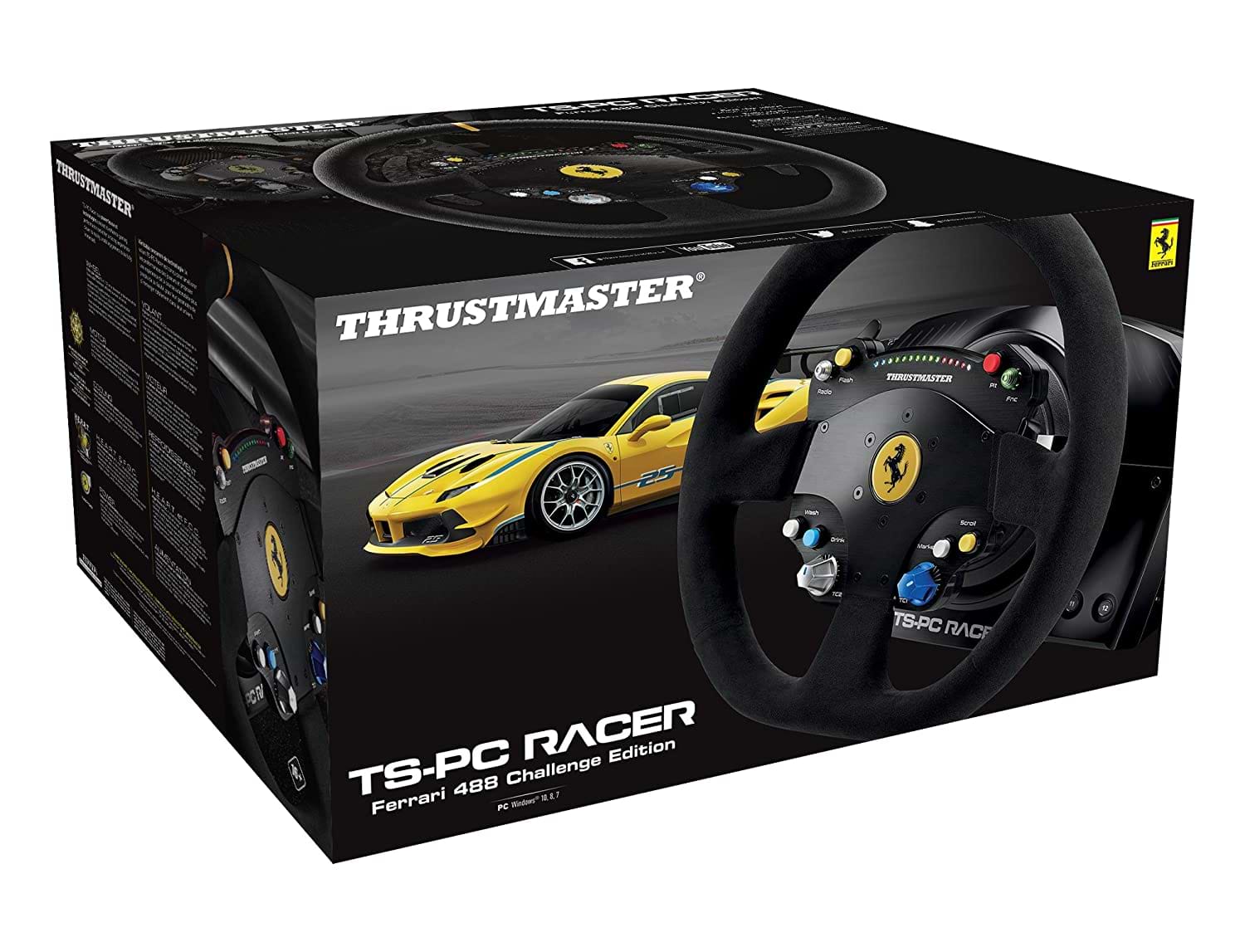 مقود سباقات Thrustmaster TS-PC Racer Ferrari 488 Challenge Edition - لون أسود ضمان لمدة عام من قبل المستورد الرسمي