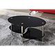 שולחן סלון זכוכית GAROX DARK - צבע שחור